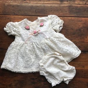 Vintage Brooke Lindsay Cream Lace Dress